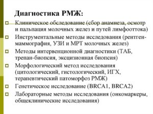 Диагностика рака молочной железы