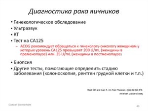 Диагностика рака яичников у женщин