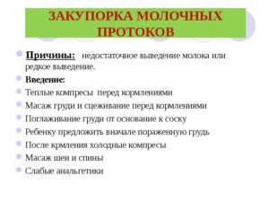 Закупорка протока молочной железы