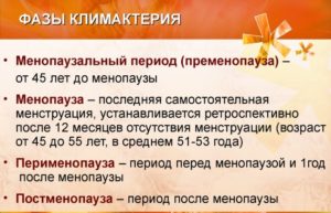 Стадии климакса у женщин