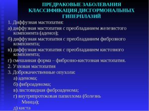 Предраковое состояние молочной железы симптомы и признаки